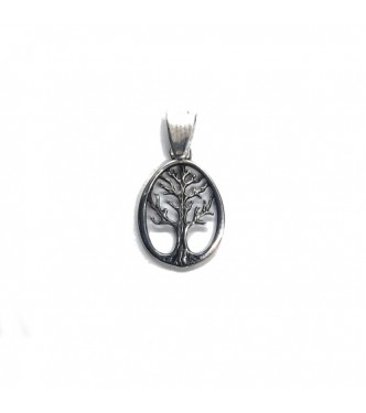 PE001522 Sterling Silver Pendant Charm Tree Of Life Solid Genuine Hallmarked 925